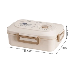 Lunchbox śniadaniówka pojemnik na śniadanie obiad z przegródkami sztućce — zdjęcie 7