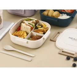 Lunchbox śniadaniówka pojemnik na śniadanie obiad z przegródkami sztućce