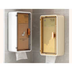 Półka łazienkowa naścienna wisząca 3 poziomy drzwiczki otwór na chusteczki