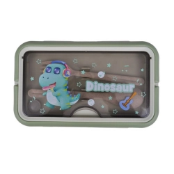 Lunchbox śniadaniówka pojemnik na śniadanie obiad sztućce z bidonem zestaw - zdjęcie 2