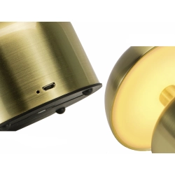 Bezprzewodowa lampka do restauracji hotelu dotyk led grzybek 3 tryby nocna