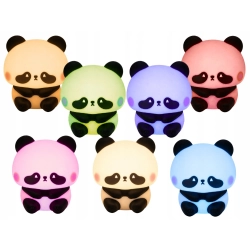Lampka nocna silikonowa panda LED RGB dla dzieci dotykowa akumulatorowa - zdjęcie 11