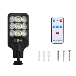 Lampa solarna zewnętrzna led uliczna z czujnikiem ruchu i zmierzchu + pilot