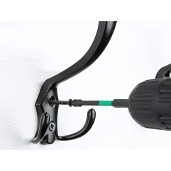 Wieszaki czarne ścienne haczyki mocne na ubrania ręczniki 5 sztuk metalowy