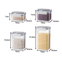 Pojemniki kuchenne na żywność do makaronu pojemnik z uszczelką zestaw 7 szt