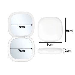 Lusterko do makijażu z podświetleniem led składane x5 do torebki podróżne