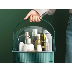 Organizer na kosmetyki z szufladami kuferek pojemny duży uchwyt elegancki