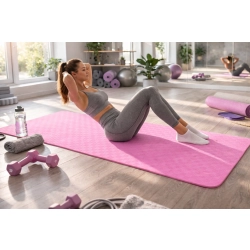 Mata do ćwiczeń jogi pilatesu fitness gimnastyczna treningowa 180cm gruba — zdjęcie 10
