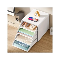 Szuflady na dokumenty4 szufladki organizer półki na biurko przybornik