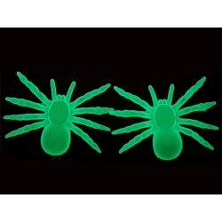 Pająk halloween 2 szt duże dekoracja straszne pająki 11cm fluorescencyjny