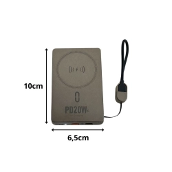 Powerbank szybkie ładowanie 5000 mah 20w usb-c usb-l qc 3.0 bezprzewodowy — zdjęcie 4