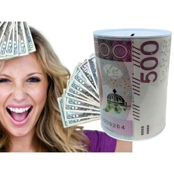 Skarbonka metalowa na pieniądze puszka xxl duża