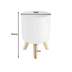 Donica doniczka kwietnik stojący na nóżkach do domu ogrodowa stojąca biała