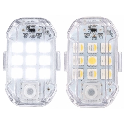 Lampa stroboskopowa LED bezprzewodowa 7 kolorów pilot 2 sztuki ostrzegawcze