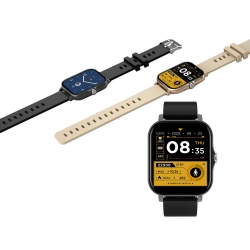 Smartwatch zegarek damski męski gumowy pasek sport bluetooth rozmowy czarny