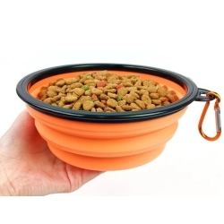 Miska składana silikonowa dla psa kota podróżna turystyczna lekka 800ml