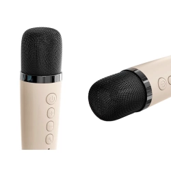 Zestaw do karaoke 2x mikrofon bezprzewodowy przenośny bluetooth głośnik rgb