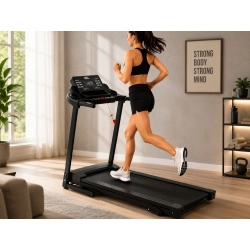 Bieżnia elektryczna treningowa fitness domowa bluetooth 12 km/h 120 kg