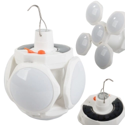 Lampa solarna kempingowa składana led na hak ogrodowa turystyczna namiot