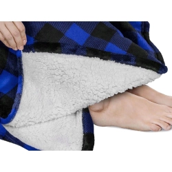 Bluza ciepła koc oversize xxl 2w1 gruba futrzak miękka z kapturem szlafrok