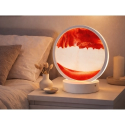 Lampa piaskowa 3d ruchomy dynamiczny piasek dekoracyjna biurko usb led rgb