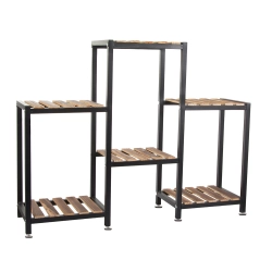 Kwietnik stojący drewniany wysoki na kwiaty doniczki 3 poziomowy regał