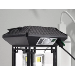 Lampa solarna z czujnikiem zmierzchu ruchu 5 trybów 60 led cob z pilotem