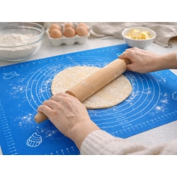 Stolnica siikonowa 50x40 mata kuchenna do ciasta antypoślizgowa zwijana — zdjęcie 2