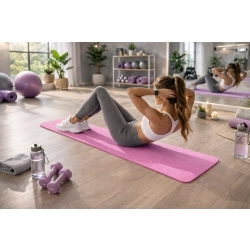 Mata do ćwiczeń jogi pilatesu fitness gimnastyczna treningowa 180cm gruba — zdjęcie 9