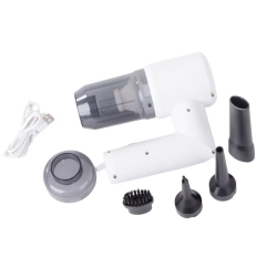 Odkurzacz bezprzewodowy samochodowy 2w1 ręczny dmuchawa końcówki usb filtr