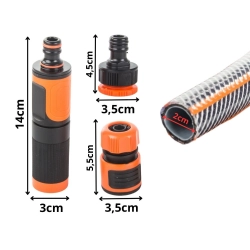 Wąż ogrodowy gumowy 1/2 30m 4 warstwy zbrojony + złączki pistolet divodv