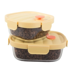 2x szklane pojemniki na żywność z pokrywką żarooodporne torba termiczna