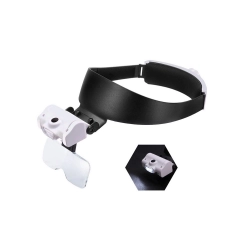 Lupa nagłowna czołowa okulary 2 led podświetlana