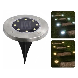 Lampki solarne gruntowe lampa ogrodowa 8 led 4 szt