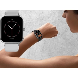 Smartwatch zegarek damski męski gumowy pasek sport bluetooth rozmowy szary