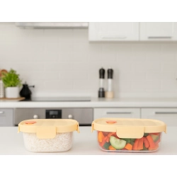 2x szklane pojemniki na żywność z pokrywką żarooodporne torba termiczna