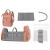 Plecak wielofunkcyjny z łóżeczkiem i portem USB, duży organizer mommy bag