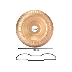 Tarcza szlifierska do drewna frezująca kątówka rzeźbiarska strugająca złota