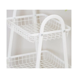 Półka szafka łazienkowa kuchenna na kółkach regał metalowa trzy poziomy 3