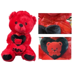 Miś pluszowy z sercem i love you na prezent przytulanka maskotka czerwony — zdjęcie 11