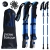 Kijki do chodzenia Nordic Walking i trekkingowe Verk Group zestaw z pokrowcem - metaliczny niebieski z czarnym uchwytem