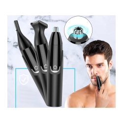 Trymer do nosa uszu depilator włosów golarka stylizacja brody brwi 3w1 aku
