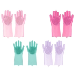 Rękawice do mycia naczyń myjka kuchenne silikonowe