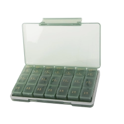 Pojemnik na leki tabletki pudełko pory dnia lekarstwa kasetka tygodniowy