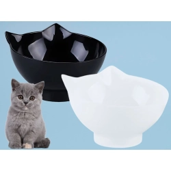 Miska podwójna dla psa kota plastikowa miski komplet na karmę wodę 2x400ml — zdjęcie 4