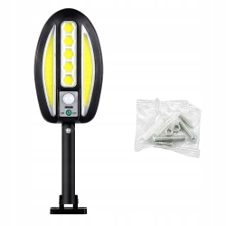 Lampa solarna led cob z czujnikiem ruchu naścienna zewnętrzna ogrodowa