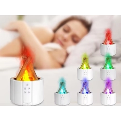 Nawilżacz powietrza usb dyfuzor z led rgb kominek mgiełka zapachowa ogień