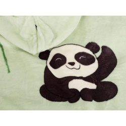 Ciepła bluza panda koc oversize xxl 2w1 gruba futrzak miękka z kapturem