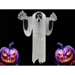Duch zawieszka papierowa halloween duszek 3d składany z papieru dekoracja