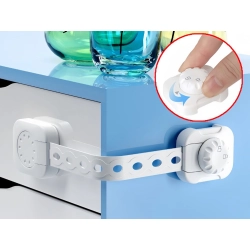 Blokada zabezpieczenie szafek szuflad zatrzask mebli drzwi przed dziećmi